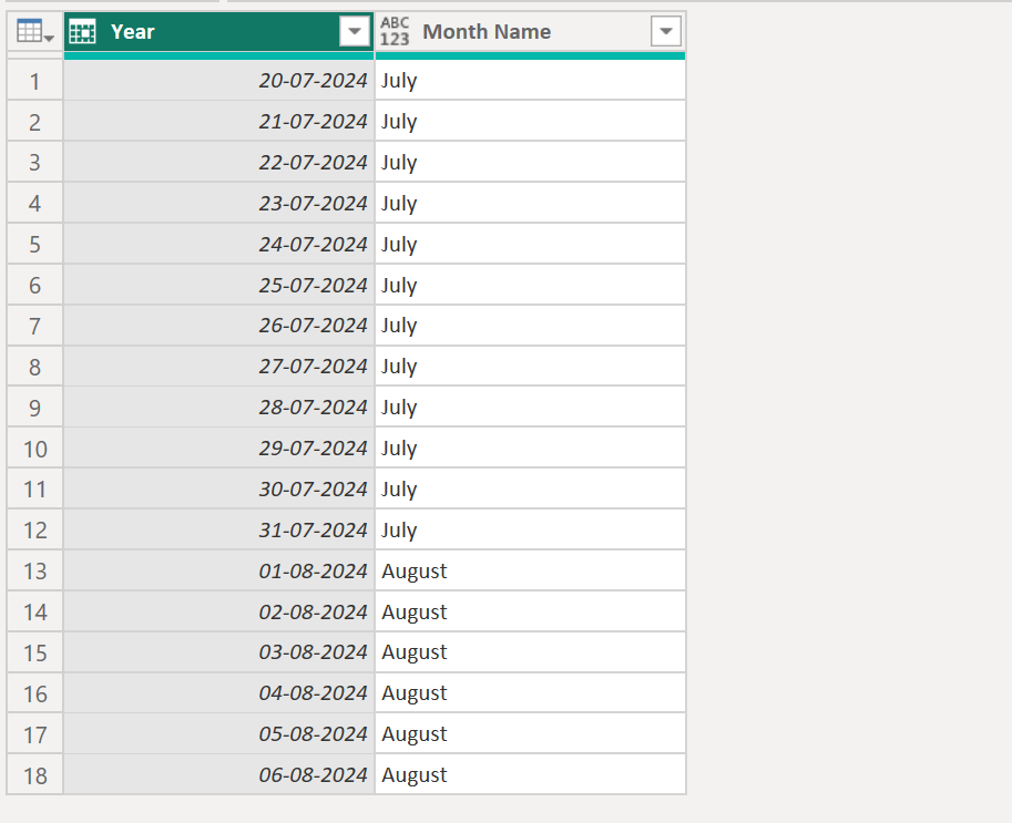Date.MonthName function in Power Query Date.MonthName function in Power Query