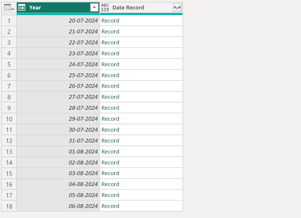 Date.ToRecord function in Power Query