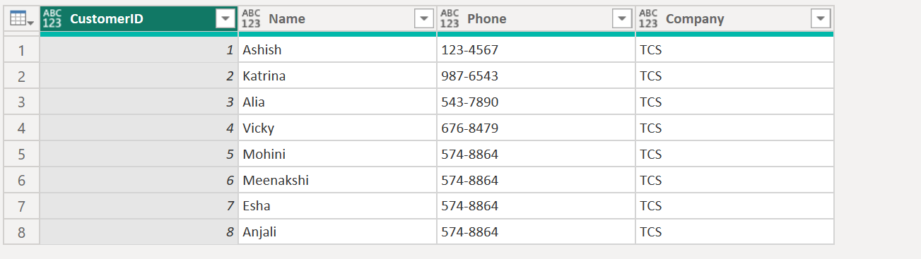 Each keyword in Power Query