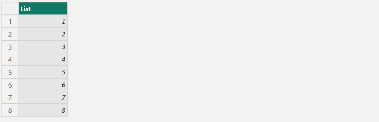 List.Numbers function in Power Query List.Numbers function in Power Query