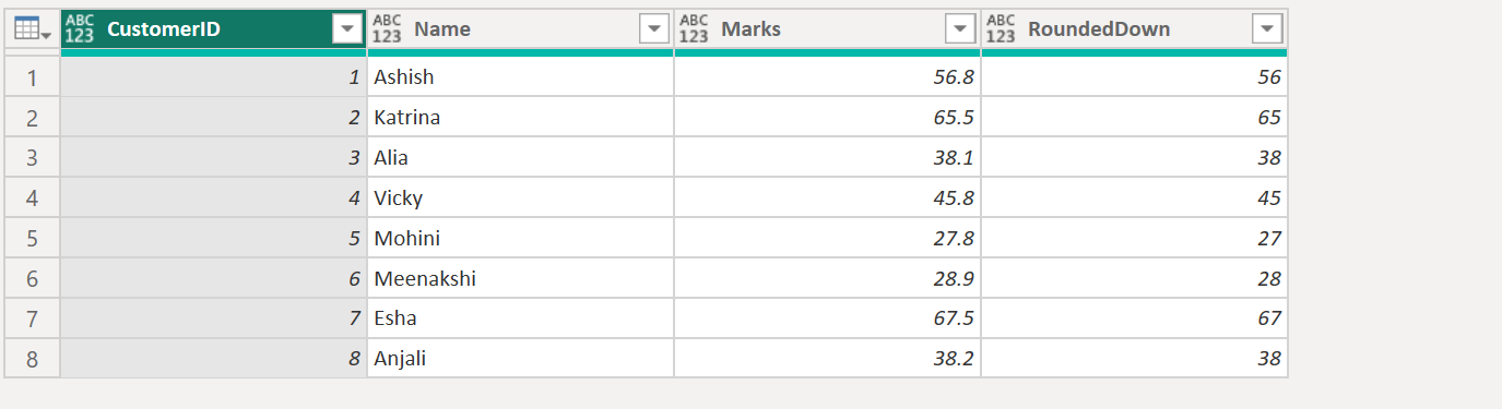 Number.RoundDown function in Power Query Number.RoundDown function in Power Query