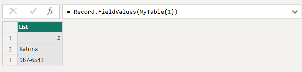 Record.FieldValues function in Power Query Record.FieldValues function in Power Query