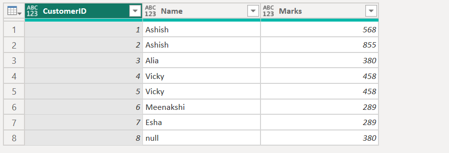 Table.FillDown function in Power Query