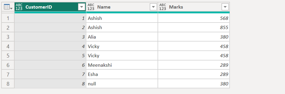 Table.FillDown function in Power Query