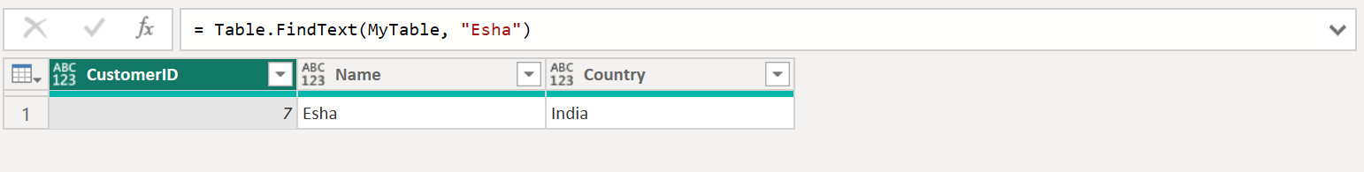 Table.FindText function in Power Query