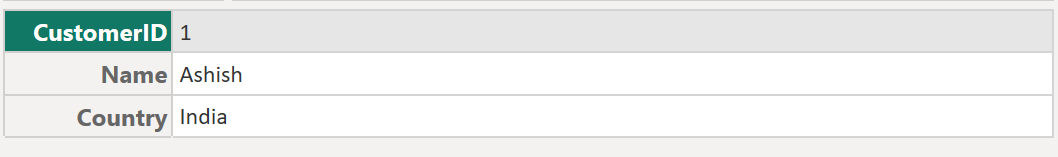 Table.SingleRow function in Power Query