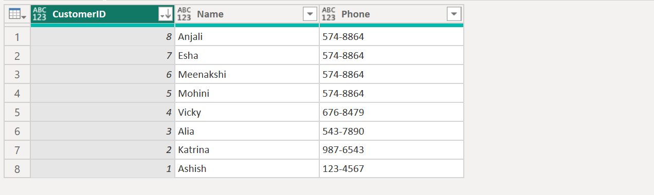 Table.Sort in Power Query