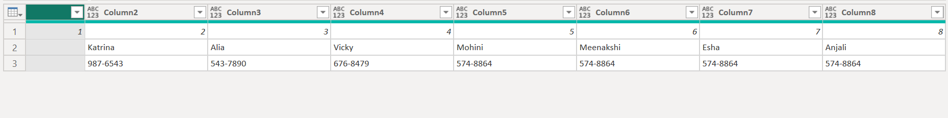 Table.Transpose function in Power Query Table.Transpose in Power Query