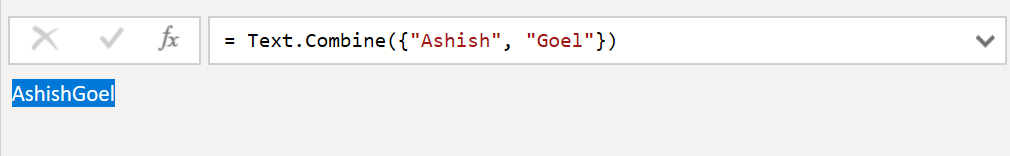 Text.Combine function in Power Query