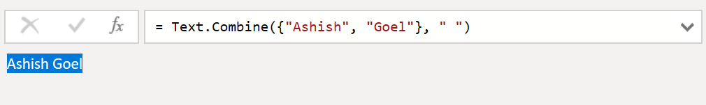Text.Combine function in Power Query