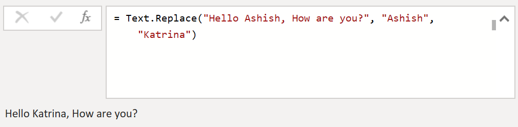 Text.Replace function in Power Query