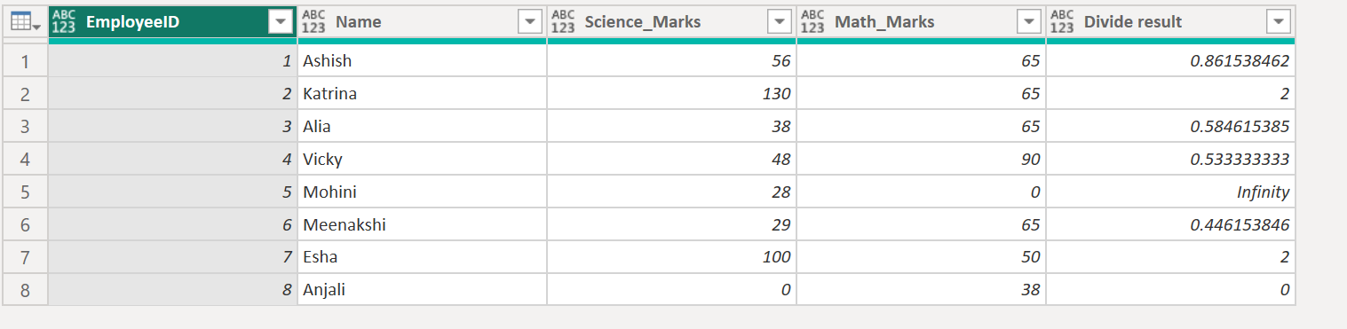 Value.Divide function in Power Query