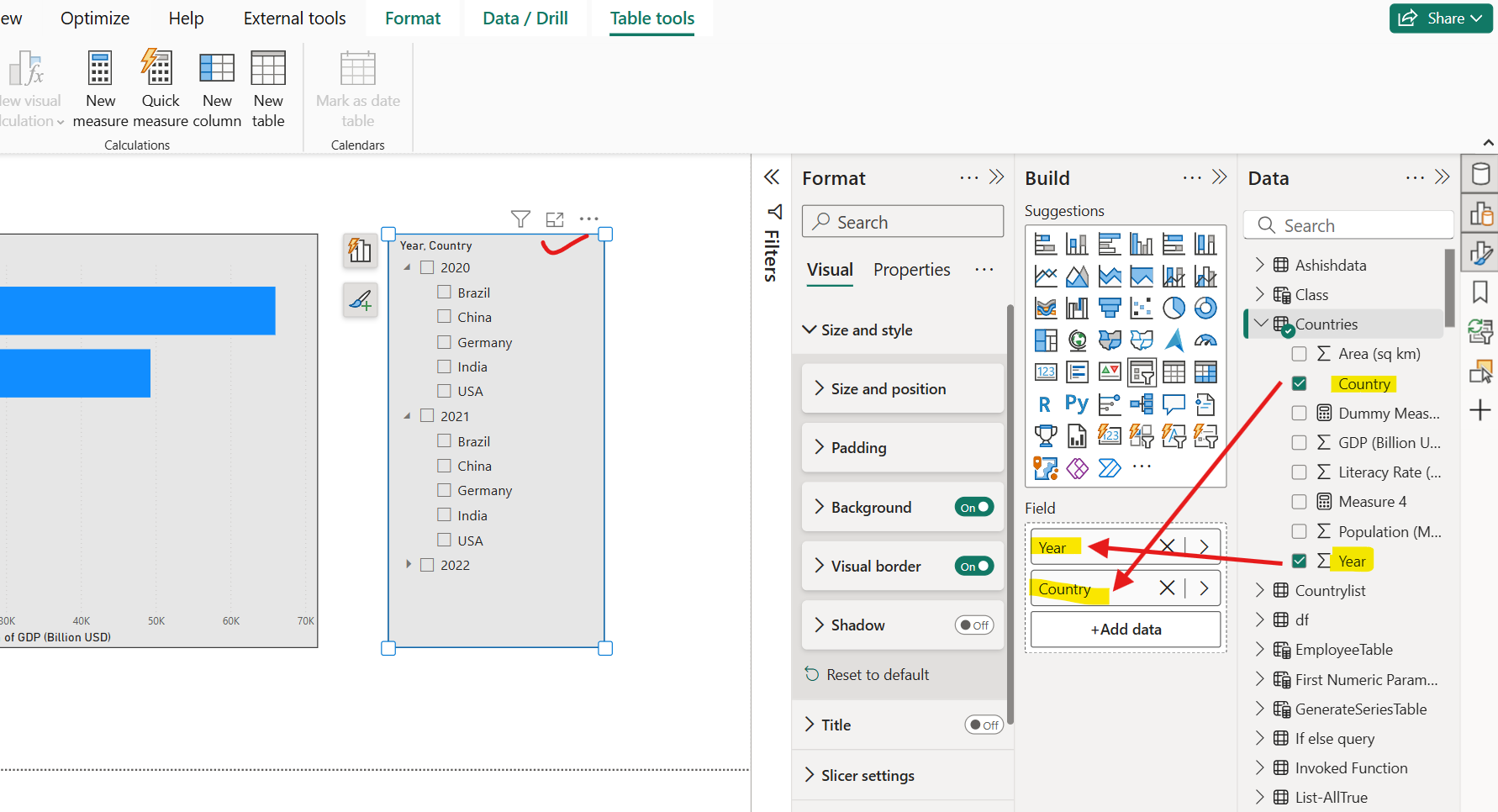 Add multiple fields to a hierarchy slicer in Power BI Add multiple fields to a hierarchy slicer in Power BI