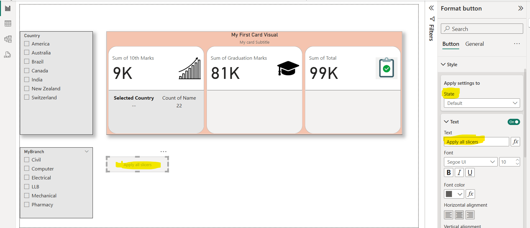Apply all Slicer & Clear all slicer button in the Power BI