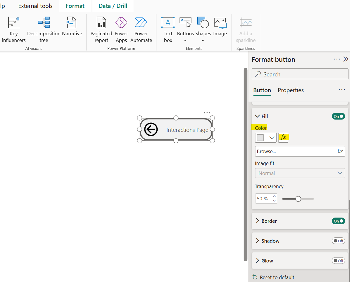 Buttons in Power BI Desktop