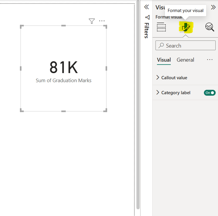 Card visualization in Power BI