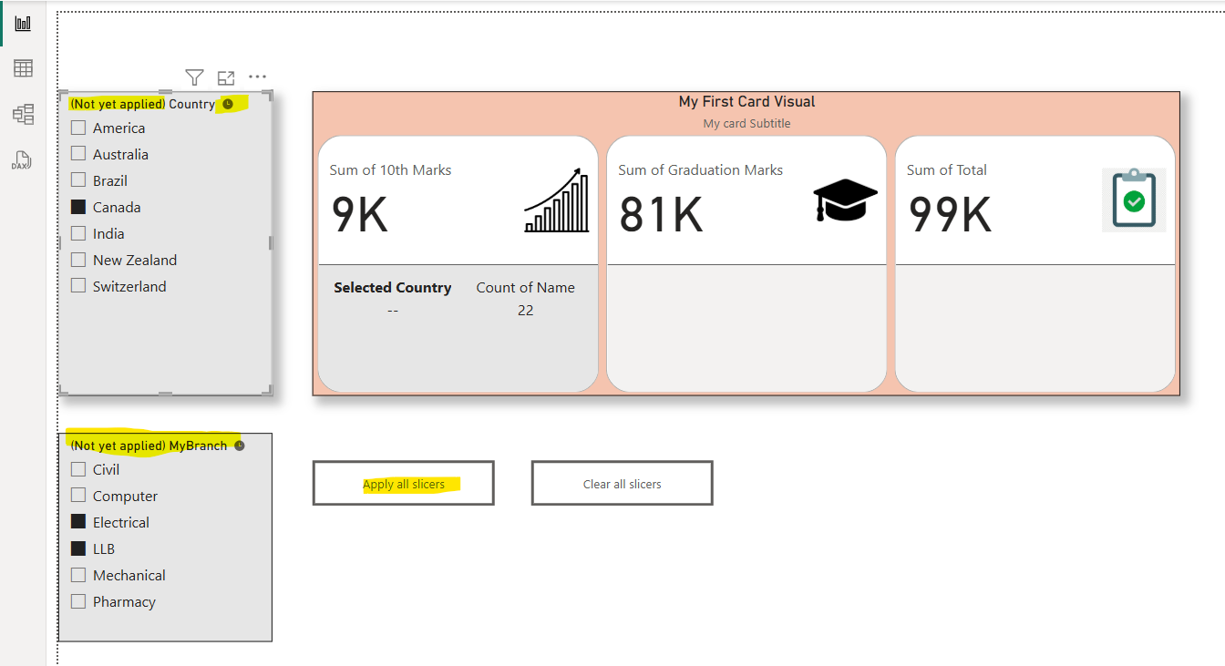 Apply all Slicer & Clear all slicer button in the Power BI
