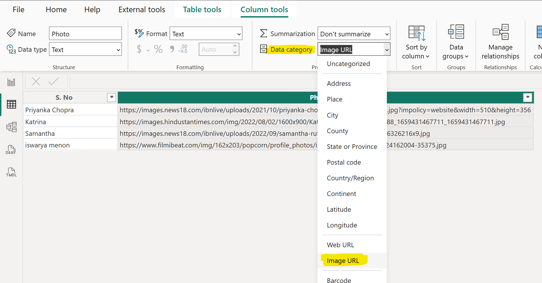 Display Image using URL in Power BI Report Display Image using URL in Power BI Report