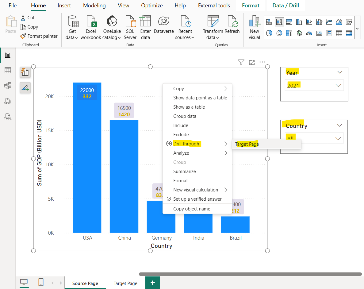 Drillthrough in Power BI Desktop Drillthrough in Power BI Desktop