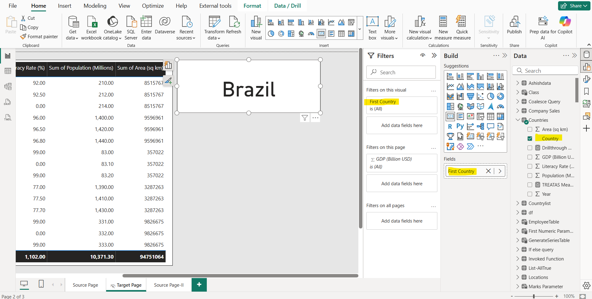 Drillthrough in Power BI Desktop Drillthrough in Power BI Desktop