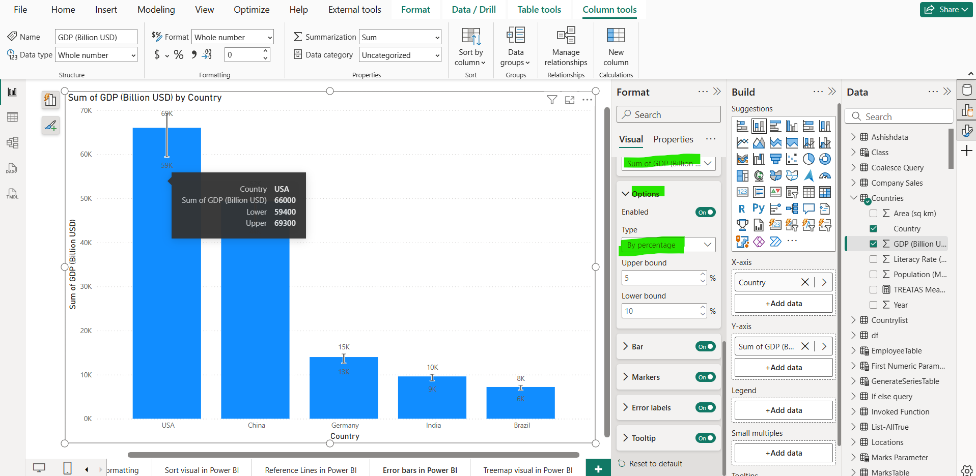 Error bars in Power BI Error bars in Power BI