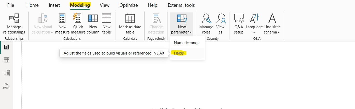 Field Parameters in Power BI Field Parameters in Power BI