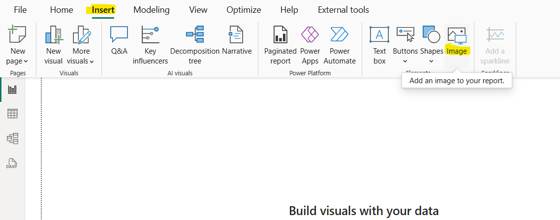 Image in Power BI Desktop Image in Power BI Desktop