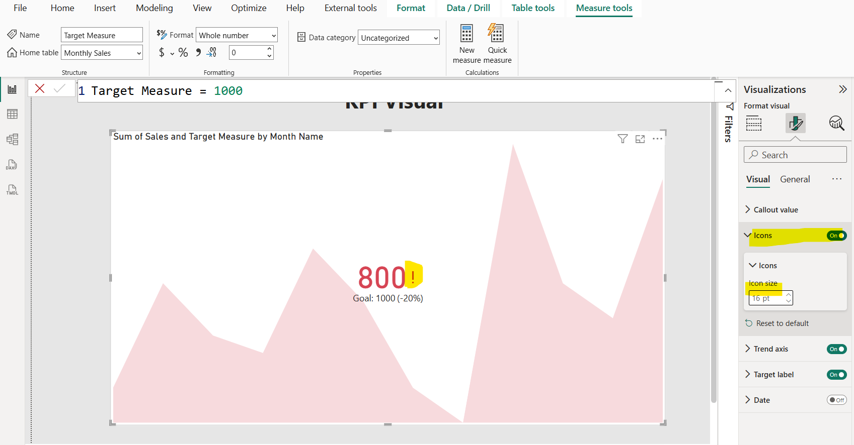 KPI visual in Power BI KPI visual in Power BI