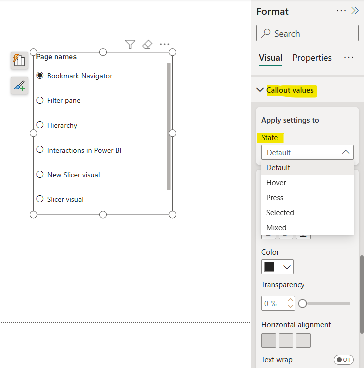 List Slicer in Power BI List Slicer in Power BI