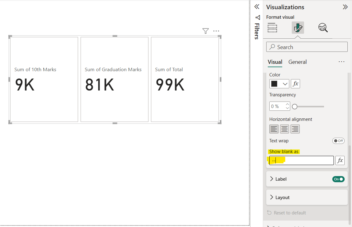 New Card visualization in Power BI