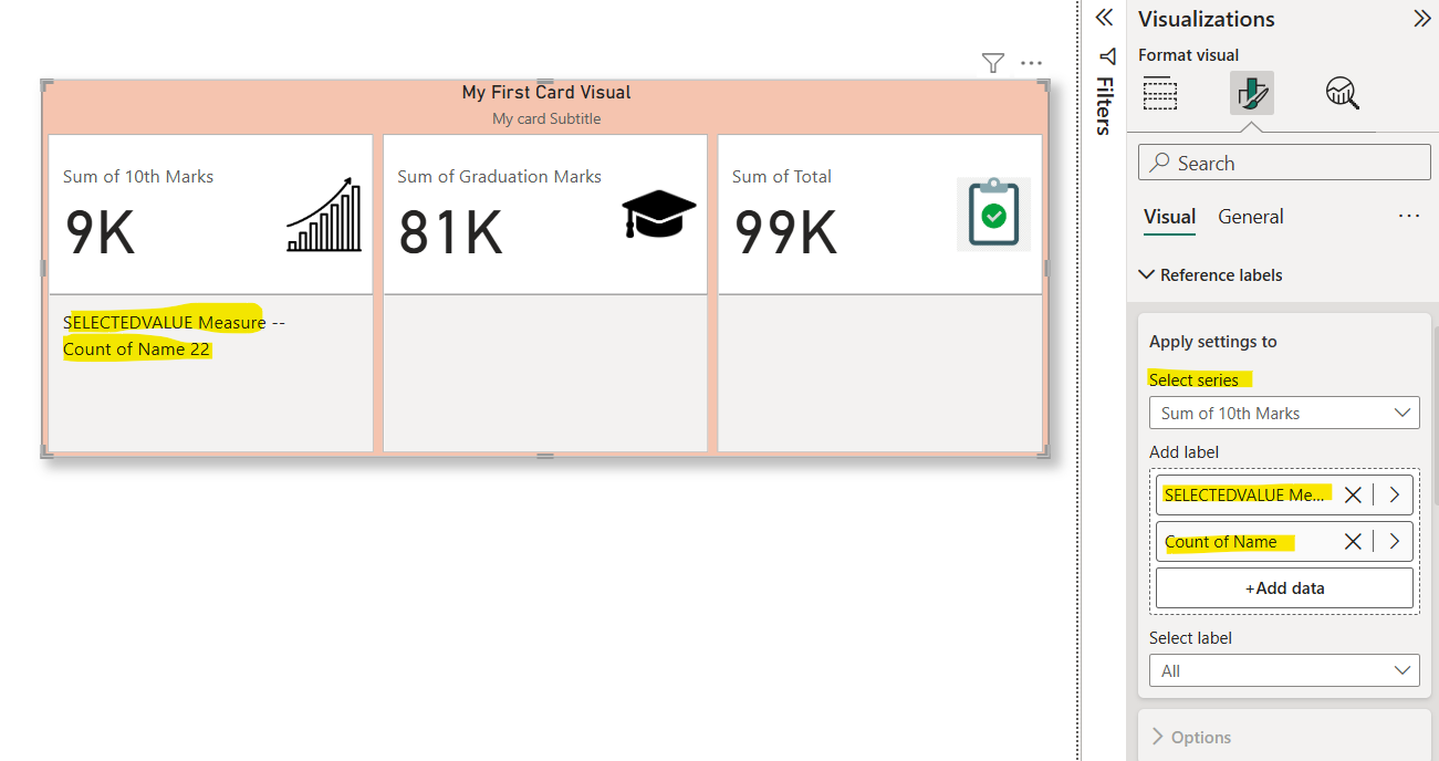 New Card visualization in Power BI