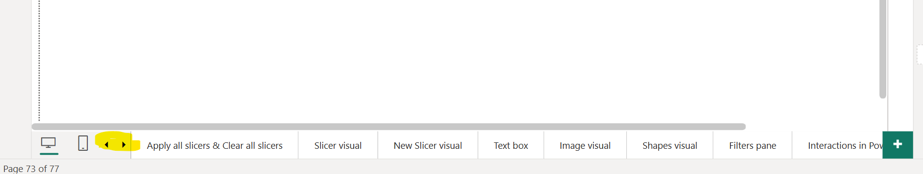 Report Page in Power BI Report Page in Power BI