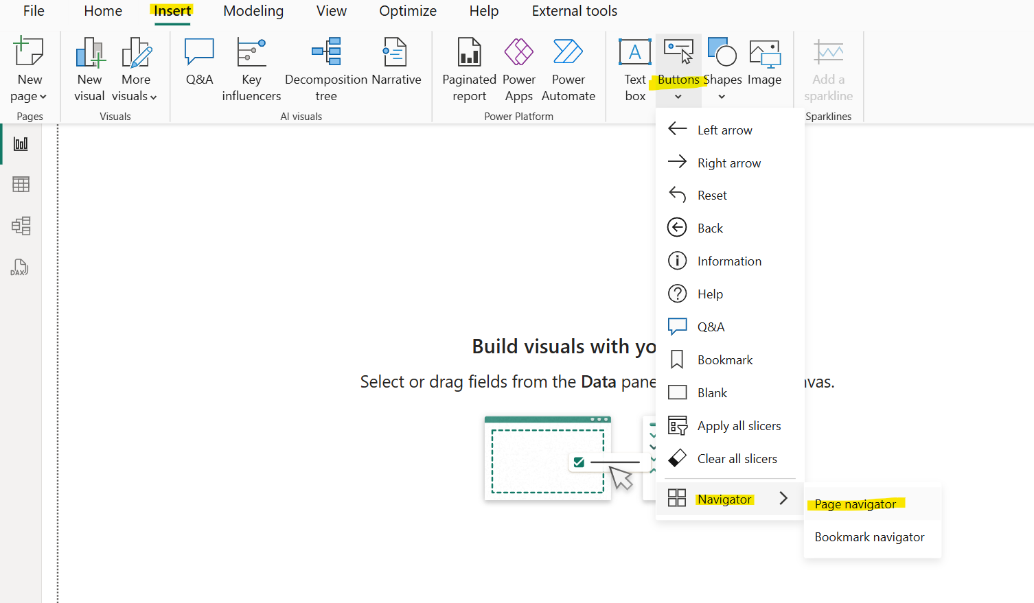 Page Navigator in Power BI