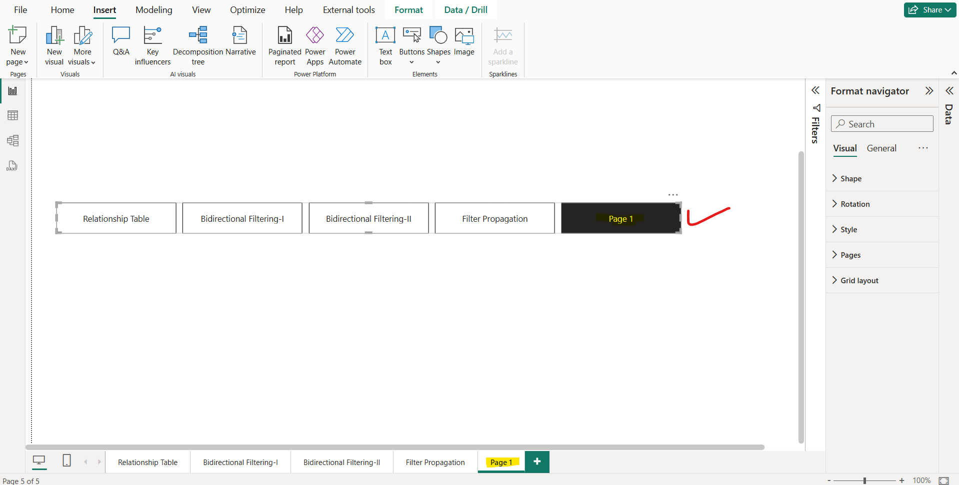 Page Navigator in Power BI