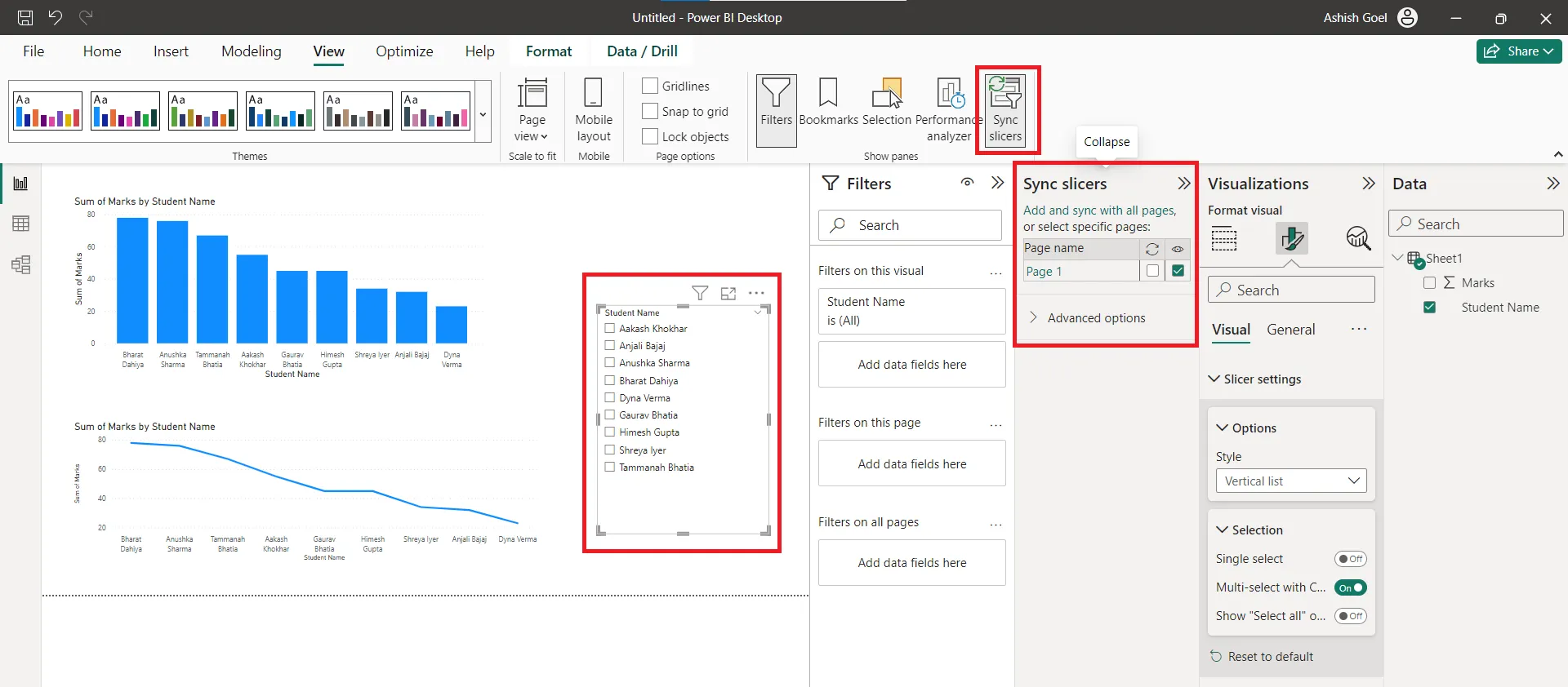 Slicer - A Filter in Power BI