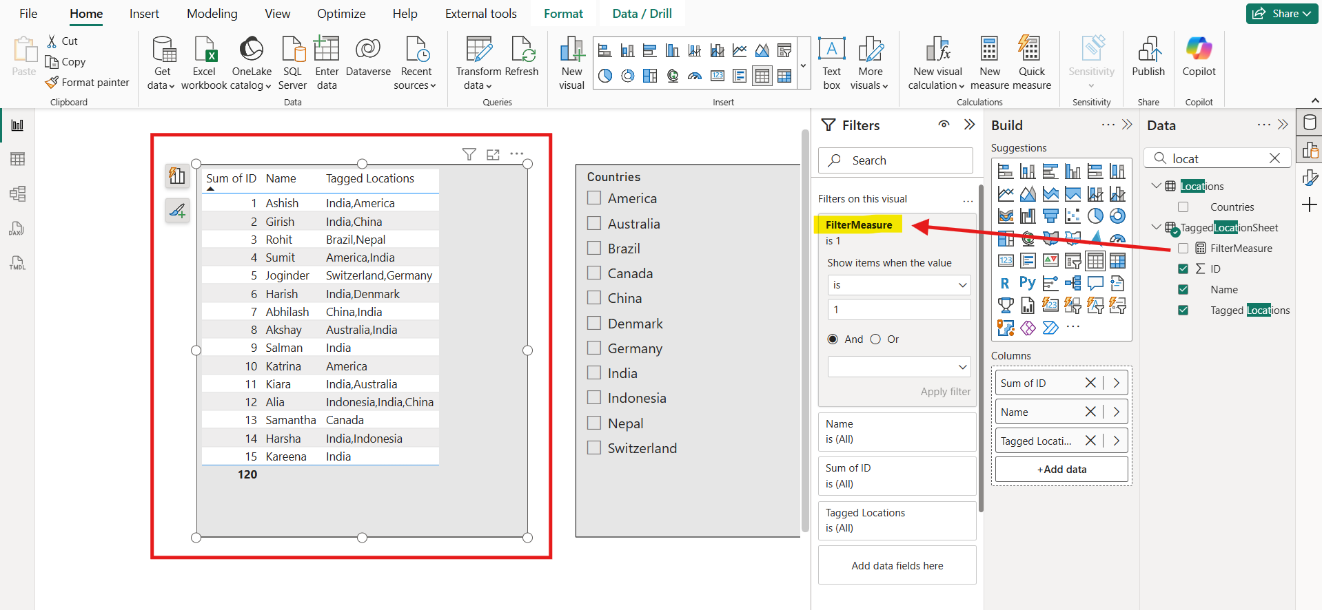 Using a Slicer to Filter Concatenated Column Using a Slicer to Filter Concatenated Column