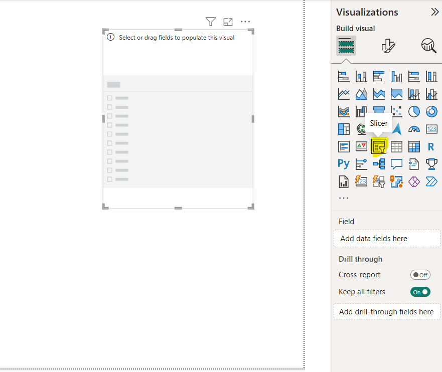 Slicer visual in Power BI