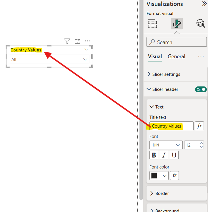 Slicer visual in Power BI
