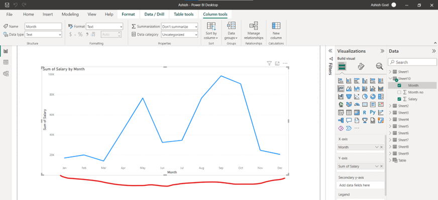 Sort by column in Power BI