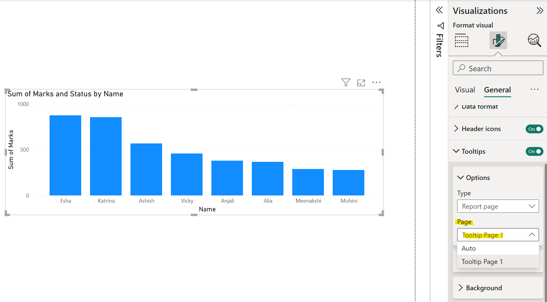Tooltips in Power BI
