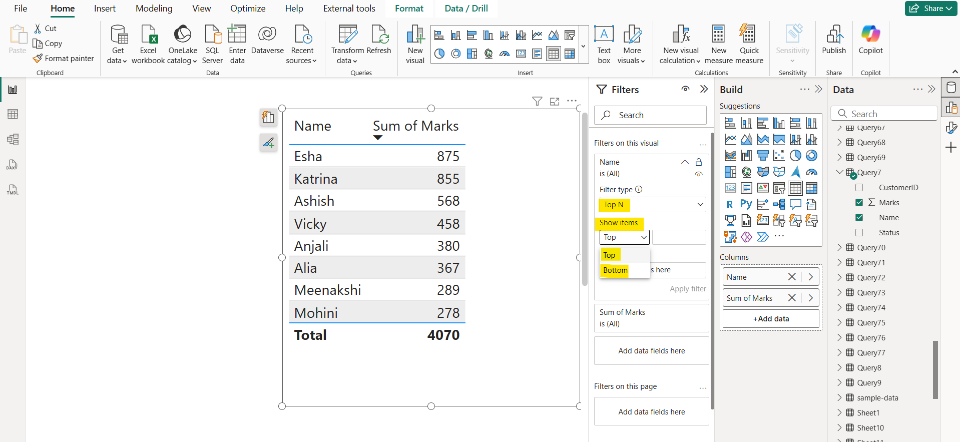 Top N Filter in Power BI Top N Filter in Power BI