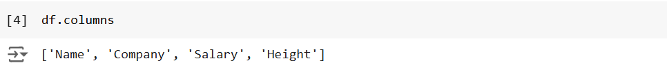 Return DataFrame Columns in PySpark Return DataFrame Columns in PySpark