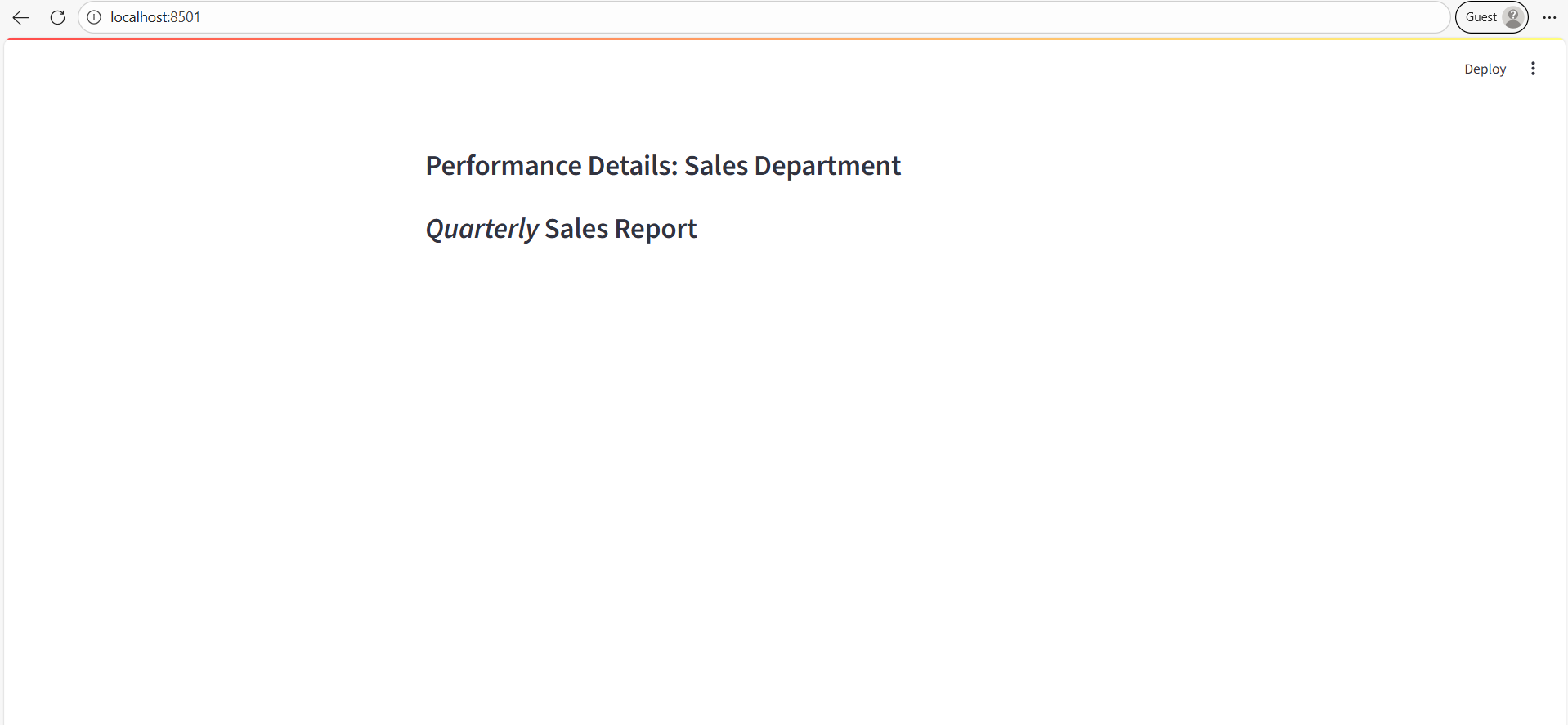 st.subheader() in Streamlit