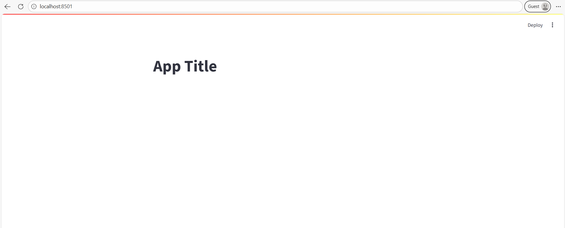Title in Streamlit Title in Streamlit